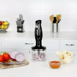 KALORIK 3-in-1 Black Stainless Steel Hand Mixer with Food Chopper, Whisk, and Mixing Cup thumbnail 7