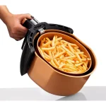 Gotham Steel 4 Qt. Non-Stick Ti-Cerama Air Fryer, 1400W, Black/Copper thumbnail 3