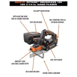 RIDGID 18V OCTANE Cordless Brushless 3-1/4 in. Hand Planer Kit with 3.0 Ah Bluetooth Battery and Charger thumbnail 3