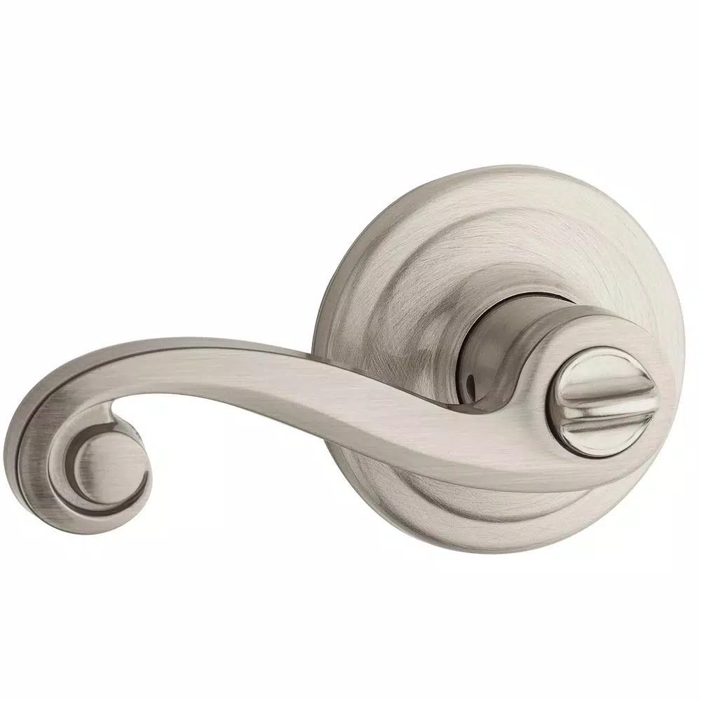 Kwikset Lido Satin Nickel Exterior Entry Door Lever with SmartKey Security