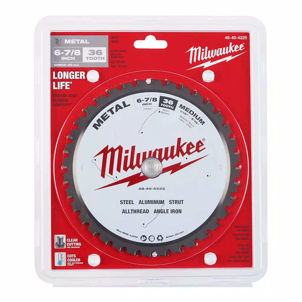 Milwaukee 6-7/8 in. 36T Carbide Metal Cutting Circular Saw Blade