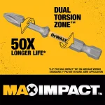 DEWALT MAX IMPACT #2 Phillips Screwdriver Bits, 2.5 in., 15-Piece Set with Bulk Storage thumbnail 4
