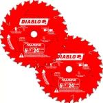 Diablo 6-1/2 in. 24-Tooth Framing Circular Saw Blade Value Pack, 2-Pack thumbnail 1