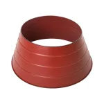 Glitzhome 22 in. Red Painted Metal Christmas Tree Collar - Rustic Holiday Decor thumbnail 2