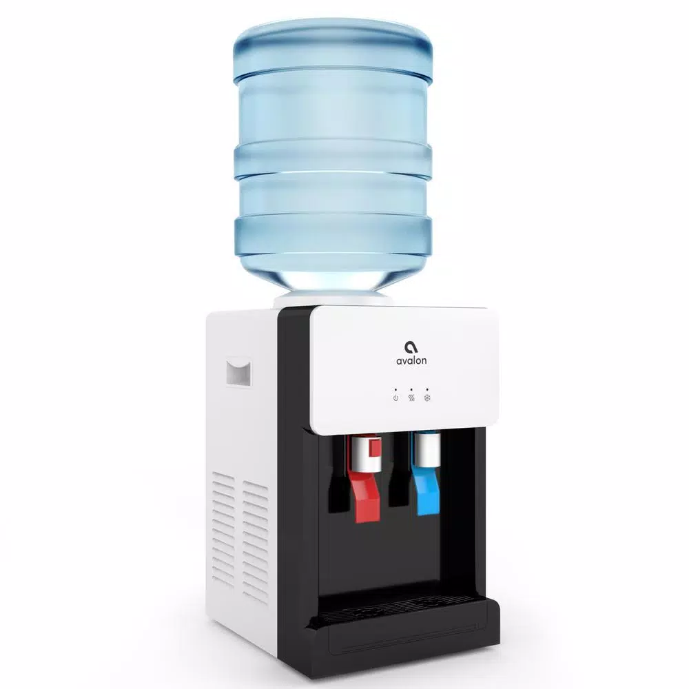 Avalon Countertop Top Loading Water Cooler Dispenser with Child Safety Lock, Hot & Cold, White
