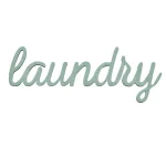 Stratton Home Decor Laundry Wooden Wall Art Sign - Teal Typography Decor thumbnail 2