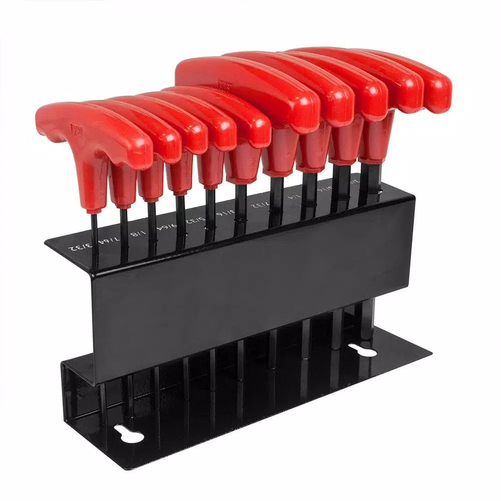 Freeman 10-Piece SAE T-Handle Hex Wrench Set with Metal Stand