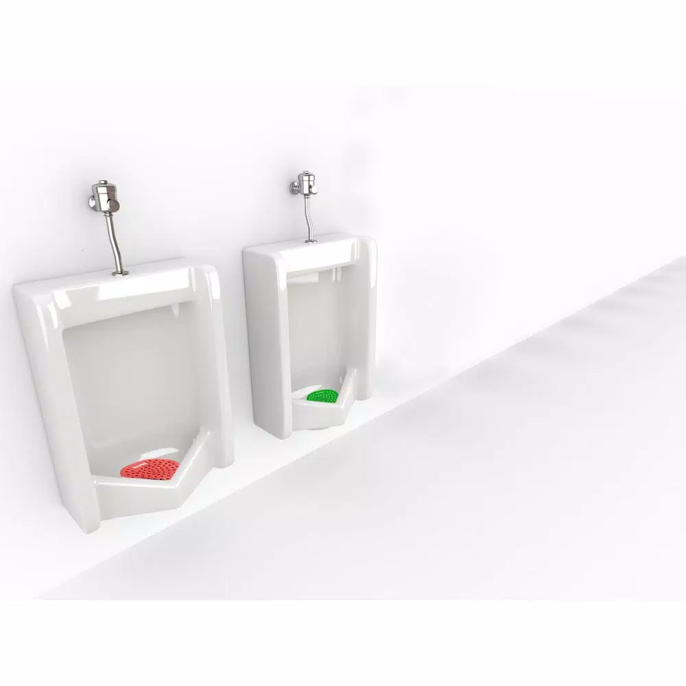Alpine Industries Cherry Flat Anti-Splash Urinal Screen, 10-Pack