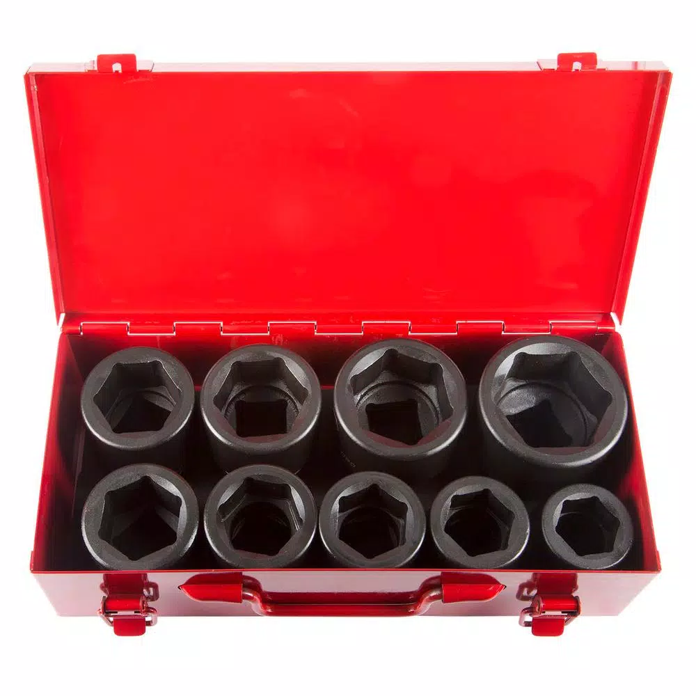 Steelman PRO 79305 1 in. Drive 6-Point Metric Impact Socket Set, 9-Piece