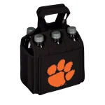 Picnic Time Clemson University Tigers 6-Bottle Insulated Neoprene Beverage Carrier, Black thumbnail 1