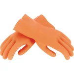 QEP Heavy Duty Latex Tile Grouting and Multipurpose Gloves, Orange, 1 Pair thumbnail 1