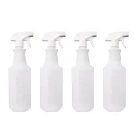 SUPPLYAID 32 oz. All-Purpose Leak-Proof Plastic Spray Bottles with Adjustable Nozzle, 4-Pack thumbnail 1