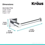 KRAUS Ventus Chrome Toilet Paper Holder - Solid Brass Wall Mount Bathroom Accessory thumbnail 2