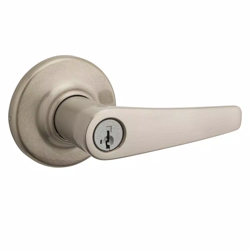 Kwikset Delta Satin Nickel Exterior Entry Door Lever with SmartKey Security