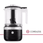 KitchenAid Cordless 5-Cup Food Chopper, Black Matte thumbnail 2