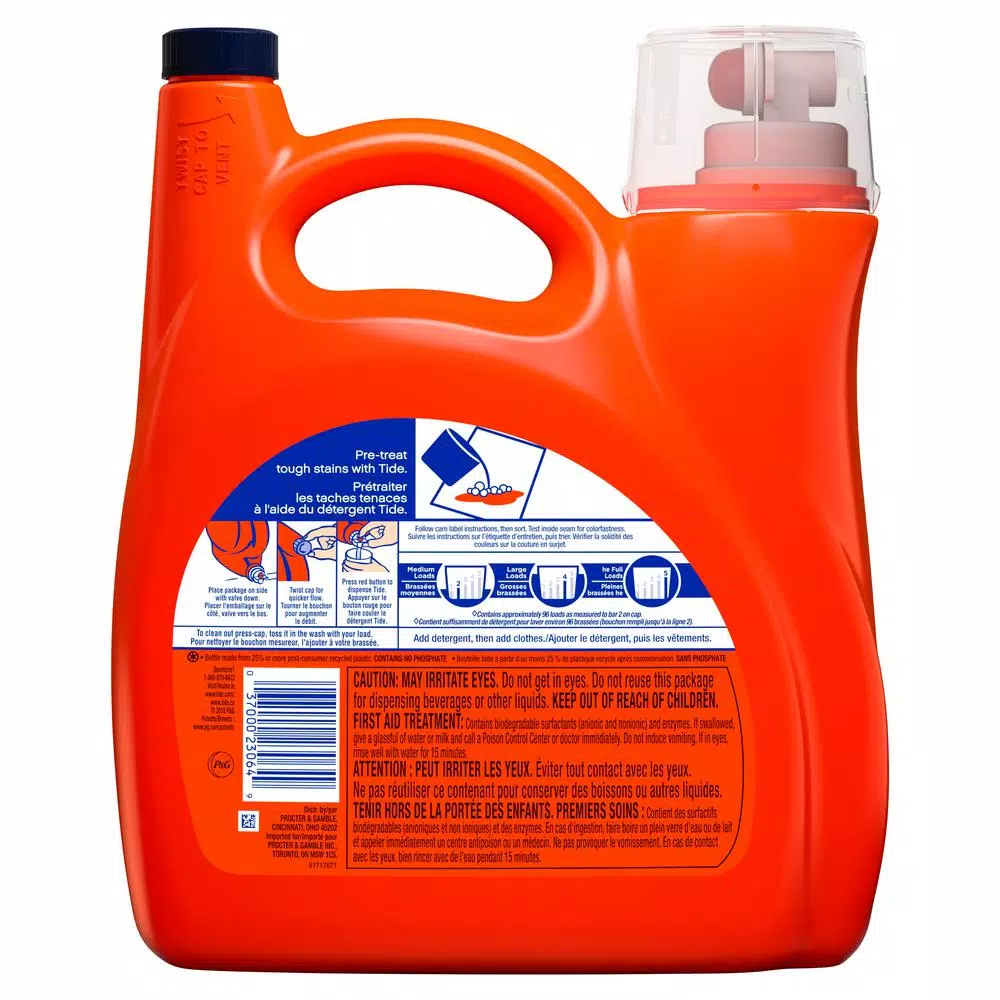 Tide Original Scent Liquid Laundry Detergent, 150 oz (96 Loads)