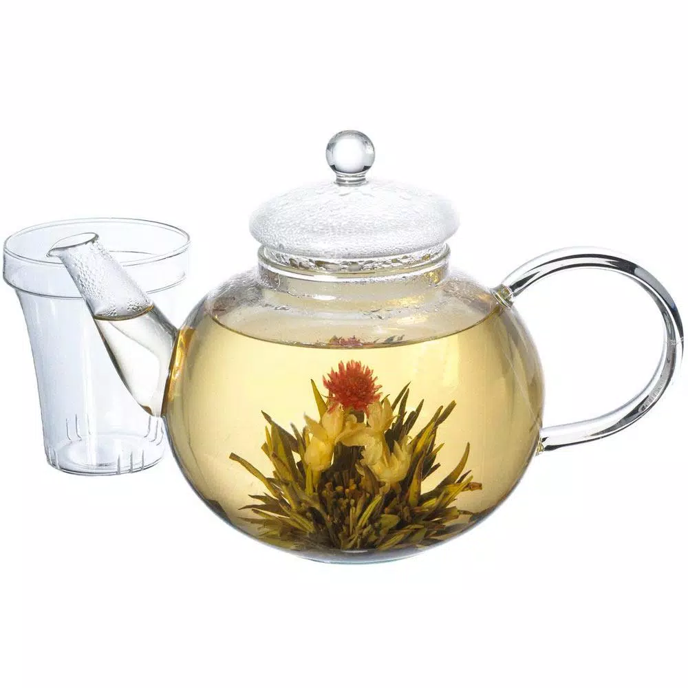 GROSCHE Monaco 42 oz. Borosilicate Glass Loose Leaf Teapot with Infuser