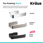 KRAUS Stelios Chrome Toilet Paper Holder, Solid Brass Wall Mount thumbnail 5