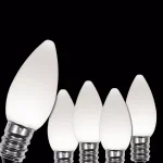 Wintergreen Lighting OptiCore C7 LED Cool White Smooth Opaque Christmas Light Bulbs, 25-Pack thumbnail 1