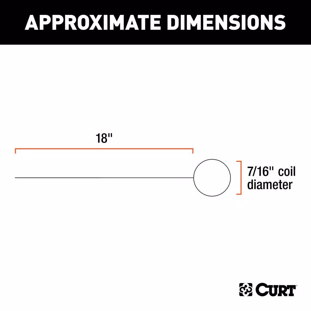 CURT Fish Wire for 7/16" Diameter Bolts, 18" Spring Steel