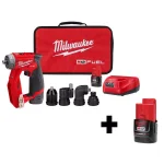 Milwaukee M12 FUEL 12V Brushless 4-in-1 Installation Drill Driver Kit with 3 Batteries & Charger thumbnail 1