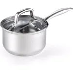 Cook N Home 2 qt. Stainless Steel Saucepan with Tempered Glass Lid thumbnail 1