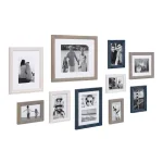 Kate and Laurel Bordeaux 10-Piece Gallery Wall Picture Frame Set - Gray, Blue, and White thumbnail 2