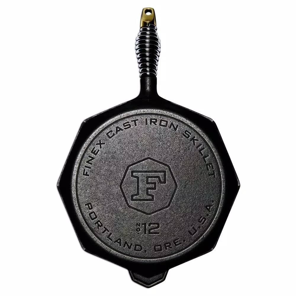 FINEX 12 in. Cast Iron Skillet with Lid, Pre-Seasoned Handmade Cookware