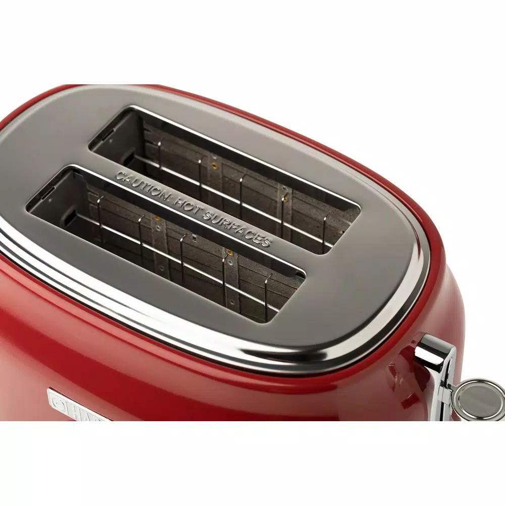 Haden Dorset 1500W 2-Slice Wide Slot Retro Toaster - Red