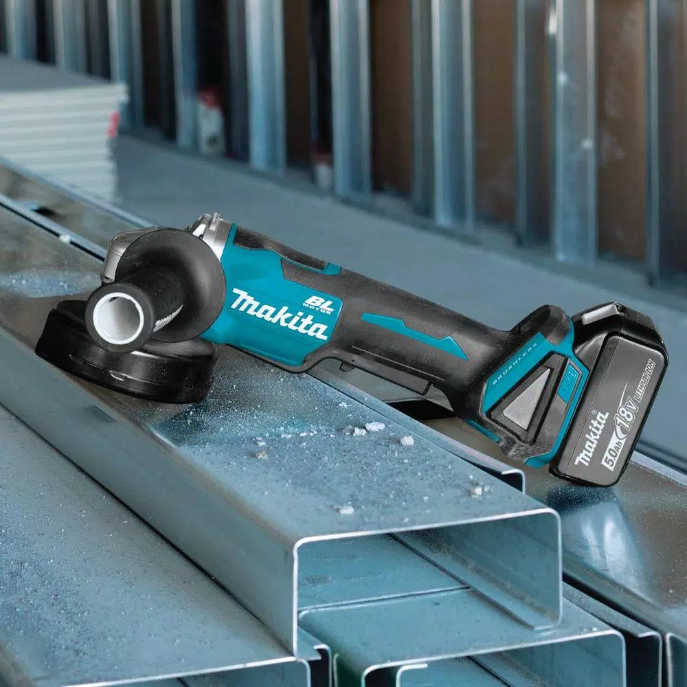 Makita 18V LXT Brushless 5" Angle Grinder Kit with 5.0Ah Battery & Charger
