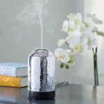 Airome 9.3 in Mercury Glass Ultrasonic Essential Oil Diffuser - Silver thumbnail 2