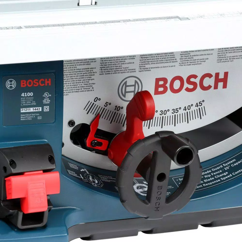 Bosch 10 in. Corded Table Saw Kit with 40-Tooth Carbide Blade and Smart Guard System