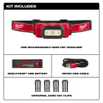Milwaukee 475 Lumens REDLITHIUM USB Rechargeable Hard Hat Headlamp thumbnail 2