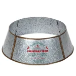 Costway 23.5 in. Silver Galvanized Metal Christmas Tree Collar thumbnail 1