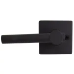 Defiant Highland Matte Black Passage Door Lever with Square Rose thumbnail 9