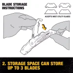 DEWALT Folding Retractable Utility Knife with Metal Body and Blade Storage thumbnail 11