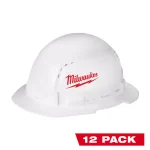 Milwaukee BOLT White Type 1 Class C Full Brim Vented Hard Hat (12-Pack) thumbnail 1