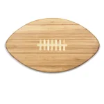Picnic Time Touchdown 16 in. Oval Bamboo Football Cutting Board and Charcuterie Serving Tray thumbnail 1