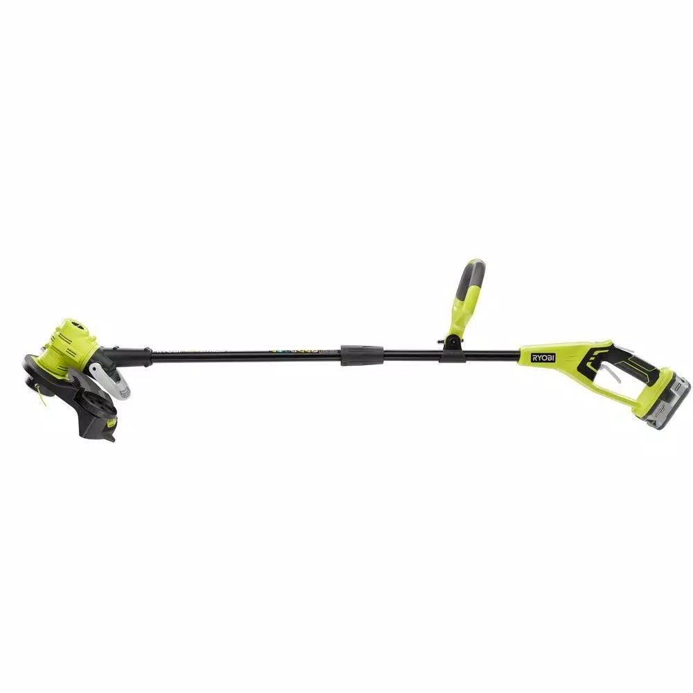 Ryobi ONE+ 18V Lithium-Ion Cordless String Trimmer and Edger with 4.0 Ah Battery and Charger, Refurbished
