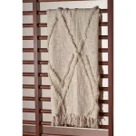 LR Resources LR Home Handmade Boho Tufted Cotton Throw Blanket with Fringe, Beige, 50 x 60 in thumbnail 13