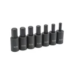 Crescent 1/2 in. Drive Metric Hex Bit Impact Socket Set, 7-Piece thumbnail 1