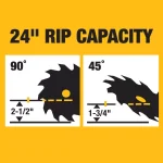 DEWALT FLEXVOLT 60V MAX Cordless Brushless 8-1/4 in. Table Saw Kit with (3) 6.0 Ah Batteries thumbnail 13