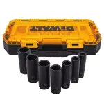 DEWALT DWMT74736 1/2 in. Drive SAE Deep Impact Socket Set, 7-Piece thumbnail 1