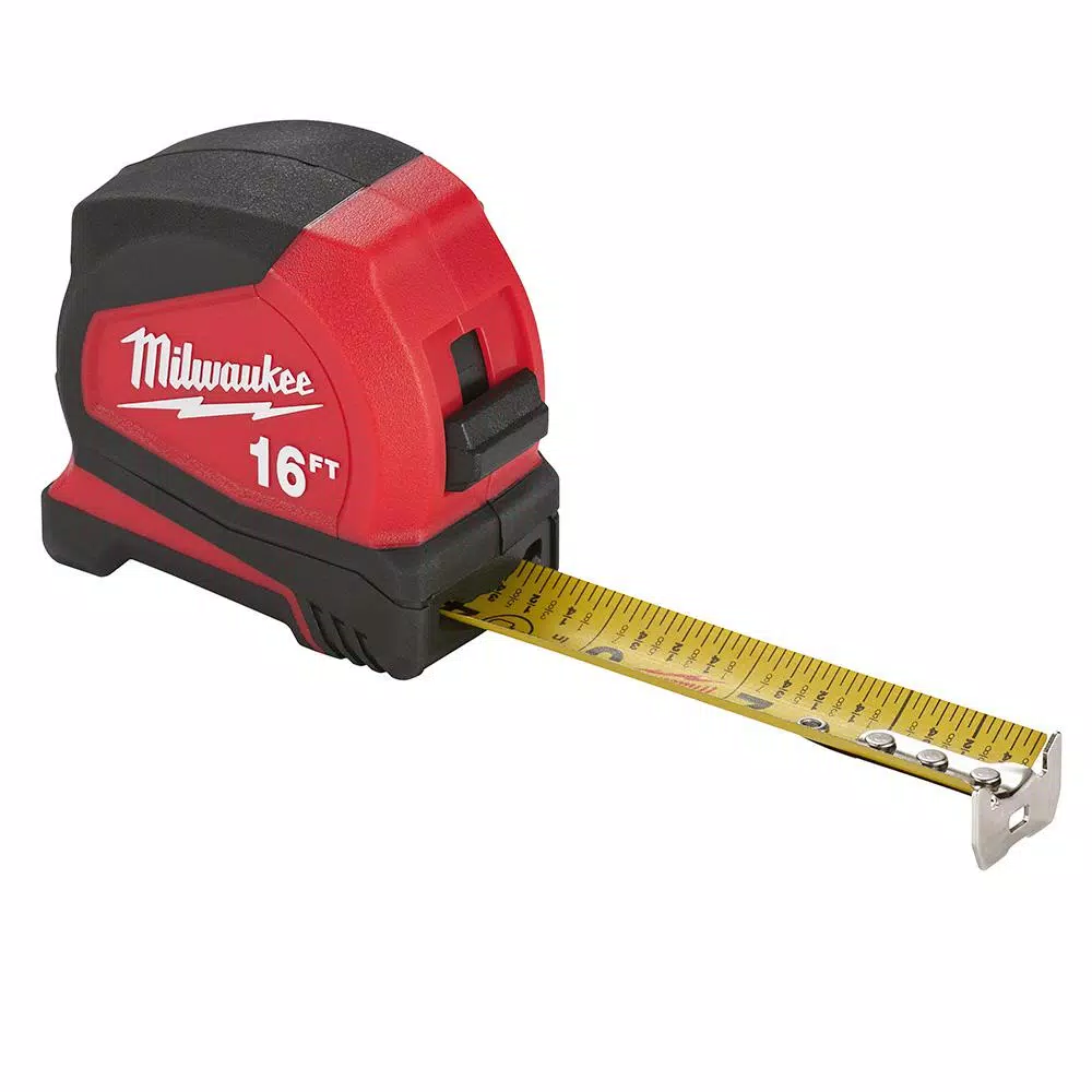Milwaukee 16 ft. Compact Tape Measure with Nylon Blade Protection