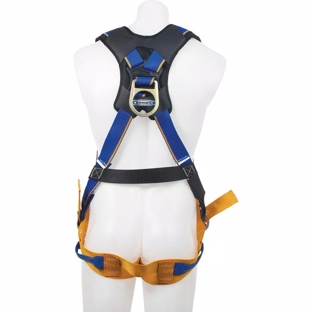 Werner Blue Armor 1000 Positioning Harness, 3 D-Rings, XL, Blue