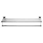 ALFI BRAND 23.63 in. Modern Wall Mount Towel Rack and Shelf, Polished Chrome thumbnail 4