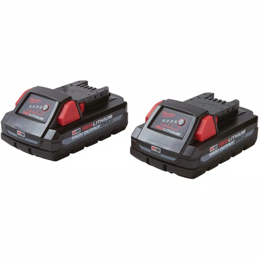 Milwaukee M18 REDLITHIUM HIGH OUTPUT CP 3.0Ah 18V Lithium-Ion Battery Pack (2-Pack)