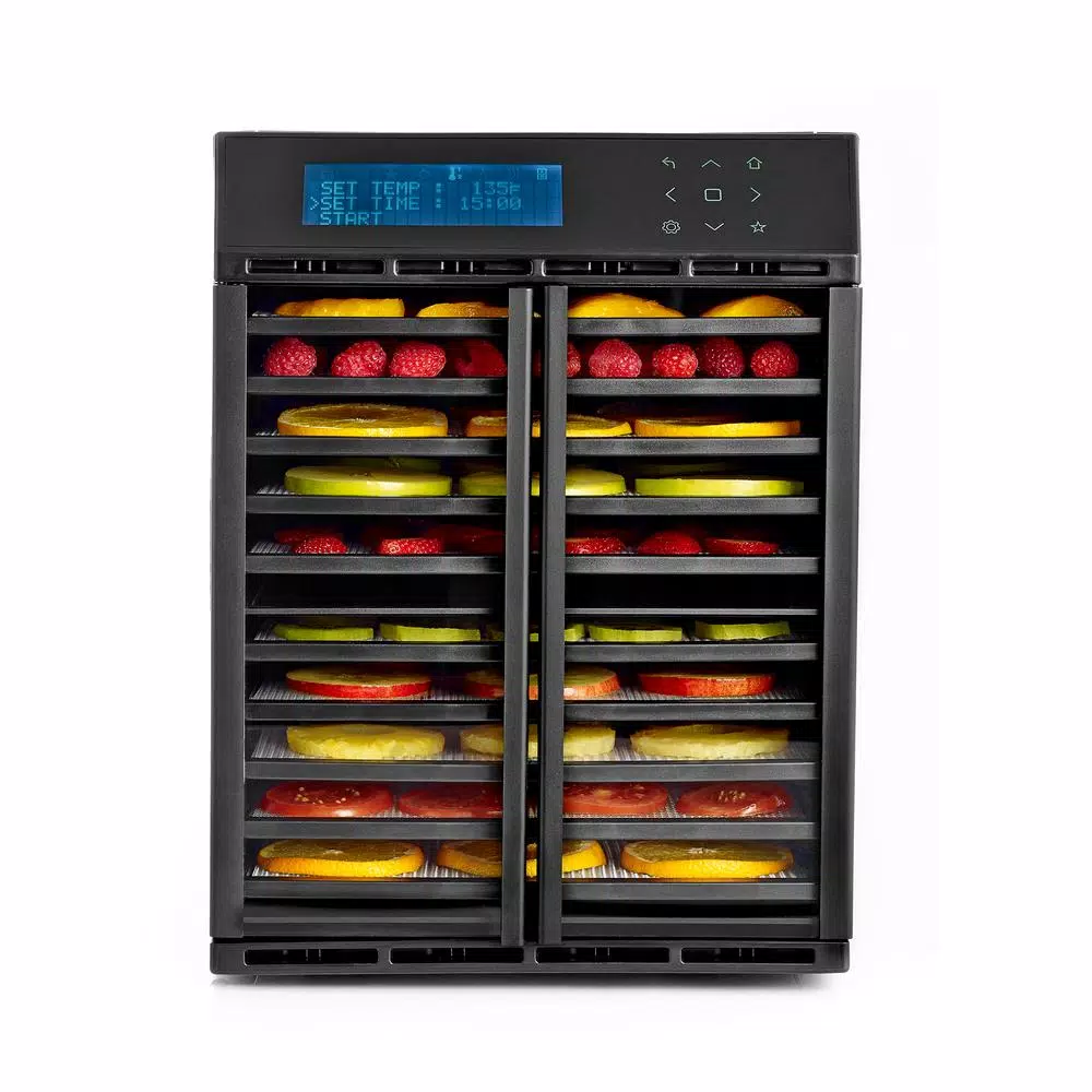 Excalibur RS10 10-Tray Black Electric Food Dehydrator with Smart Controller and Dual Drying Zones