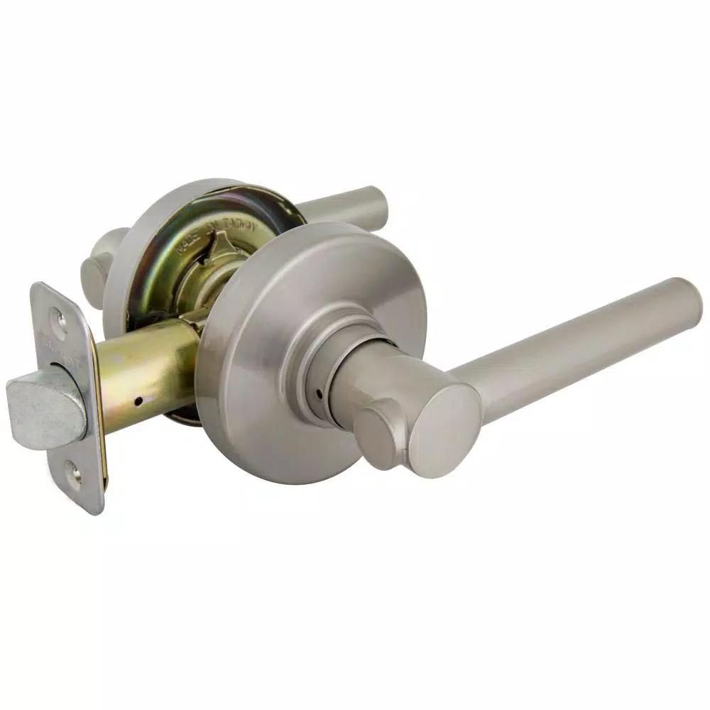 Defiant Highland Satin Nickel Passage Door Lever with Round Rose