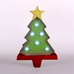 Glitzhome 8.48 in. Marquee LED Christmas Tree Stocking Holder with Iron Hook thumbnail 2
